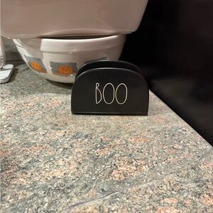 Rae Dunn Black 'Boo' Napkin Holder